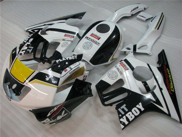 Cheapest 1995-1998 White Black Playboy Honda CBR600 F3 Motorcycle Fairing UK