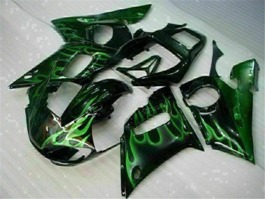 Cheapest 1998-2002 Green Black Yamaha YZF R6 Motor Bike Fairings UK