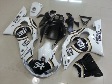 Cheapest 1998-2002 White Black Yamaha YZF R6 Motorcycle Fairing UK