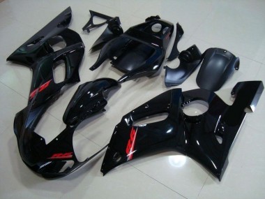 Cheapest 1998-2002 Glossy Black Red Decals Yamaha YZF R6 Motorcycle Fairings Kits UK