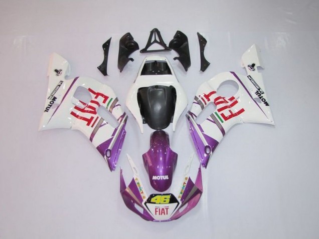 Cheapest 1998-2002 White Purple Fiat 46 Yamaha YZF R6 Motor Fairings UK Cheapest 1998-2002 White Purple Fiat 46 Yamaha YZF R6 Motor Fairings UK