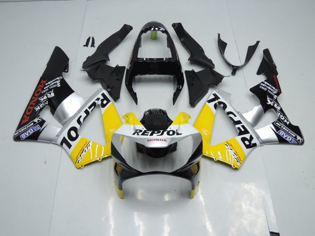 Cheapest 2000-2001 Yellow Silver Black Repsol Honda CBR900RR 929 Motor Bike Fairings UK