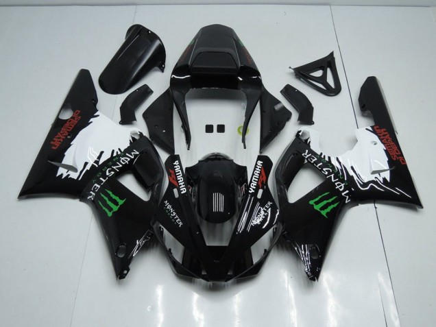 Cheapest 2000-2001 Black White Monster Yamaha YZF R1 Bike Fairing UK Cheapest 2000-2001 Black White Monster Yamaha YZF R1 Bike Fairing UK