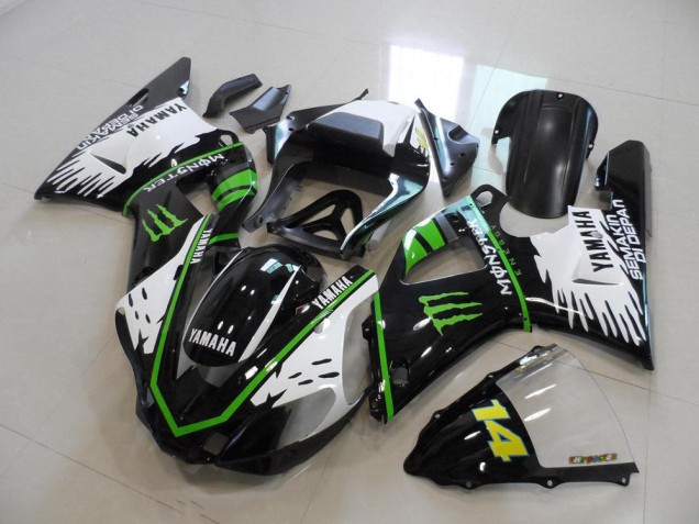 Cheapest 2000-2001 Black White Green Monster Yamaha YZF R1 Bike Fairings UK Cheapest 2000-2001 Black White Green Monster Yamaha YZF R1 Bike Fairings UK