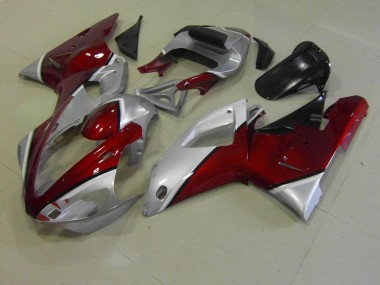 Cheapest 2000-2001 Red and Silver Yamaha YZF R1 Replacement Motorcycle Fairings UK