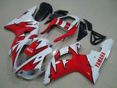 Cheapest 2000-2001 White Red Flame Yamaha YZF R1 Motorcylce Fairings UK