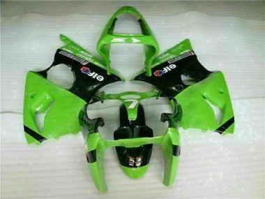 Cheapest 2000-2002 Green Black Kawasaki ZX6R Bike Fairings UK