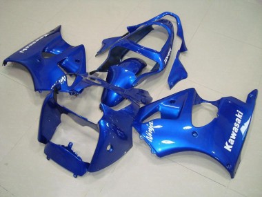 Cheapest 2000-2002 Blue with White Decals Kawasaki ZX6R Motorcycle Replacement Fairings UK