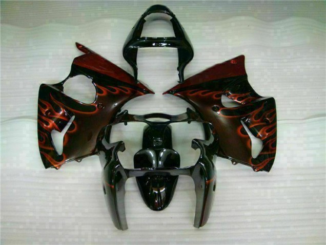 Cheapest 2000-2002 Black Red Flame Kawasaki ZX6R Motorcycle Fairing Kits UK Cheapest 2000-2002 Black Red Flame Kawasaki ZX6R Motorcycle Fairing Kits UK
