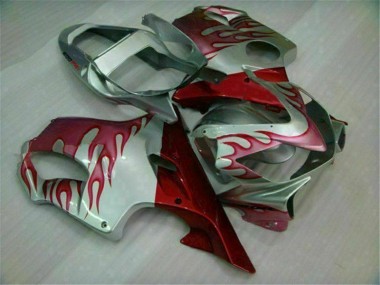Cheapest 2001-2003 Red Flame Silver Honda CBR600 F4i Motorbike Fairings UK