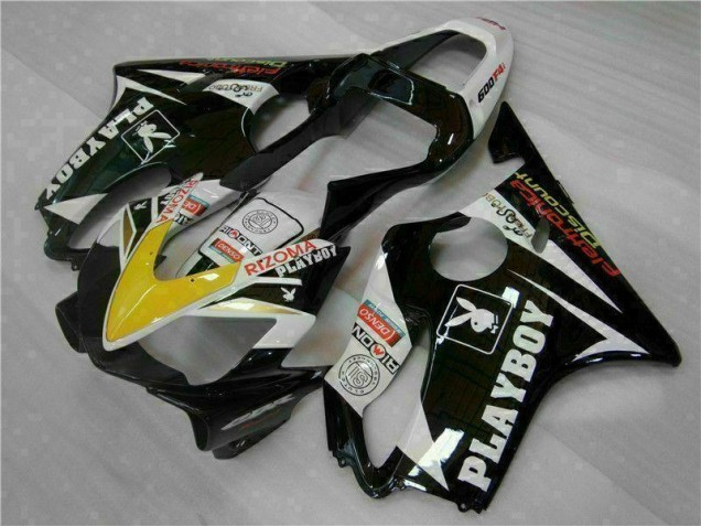 Cheapest 2001-2003 Yellow Silver Black Playboy Honda CBR600 F4i Motorcycle Fairing Kit UK Cheapest 2001-2003 Yellow Silver Black Playboy Honda CBR600 F4i Motorcycle Fairing Kit UK