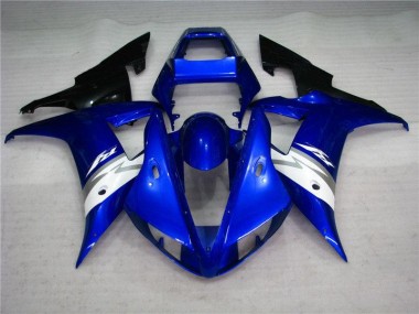Cheapest 2002-2003 Blue White Yamaha YZF R1 Motorcycle Fairing Kits UK