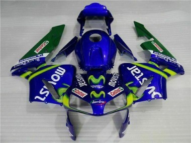 Cheapest 2003-2004 Blue Green Movistar Castrol Honda CBR600RR Motorbike Fairing UK