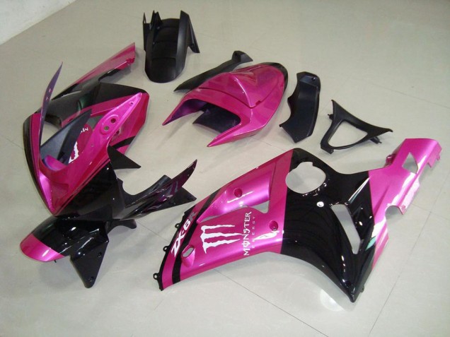 Cheapest 2003-2004 Pink Black Monster Kawasaki ZX6R Bike Fairing Kit UK Cheapest 2003-2004 Pink Black Monster Kawasaki ZX6R Bike Fairing Kit UK