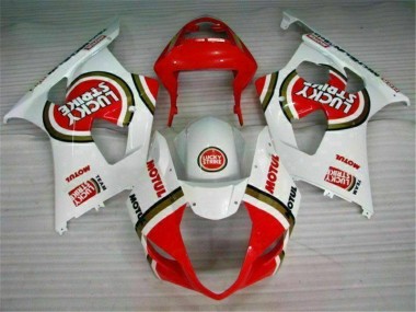Cheapest 2003-2004 Red White Suzuki GSXR 1000 Motorbike Fairing Kits UK