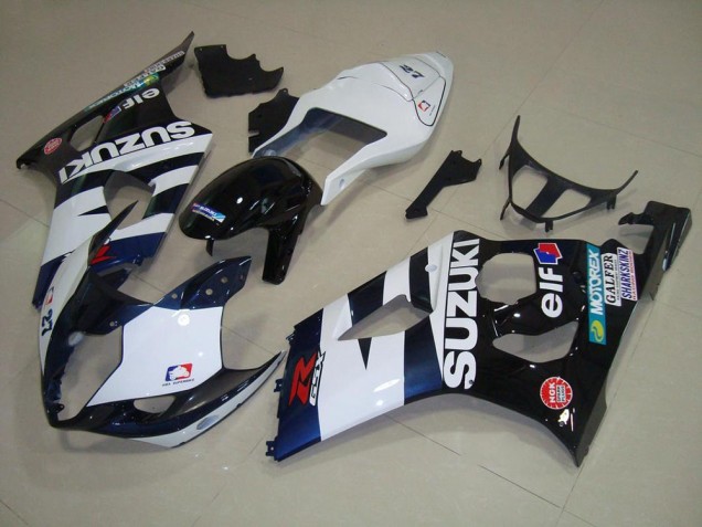 Cheapest 2003-2004 White Black Elf Suzuki GSXR 1000 Motorcycle Fairing Kit UK