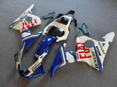 Cheapest 2003-2005 Blue White Fiat Yamaha YZF R6 Motor Bike Fairings UK