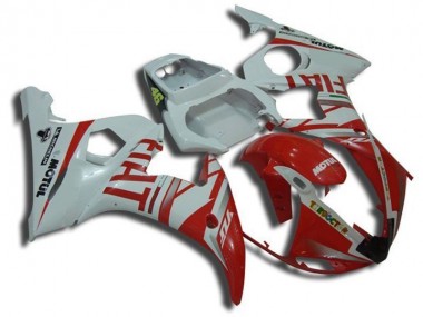 Cheapest 2003-2005 White Motul Red Fiat Yamaha YZF R6 Replacement Motorcycle Fairings UK