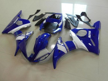 Cheapest 2003-2005 Blue White Yamaha YZF R6 Motorcycle Fairing Kit UK