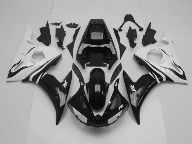 Cheapest 2003-2005 Black and White Yamaha YZF R6 Motor Bike Fairings UK Cheapest 2003-2005 Black and White Yamaha YZF R6 Motor Bike Fairings UK