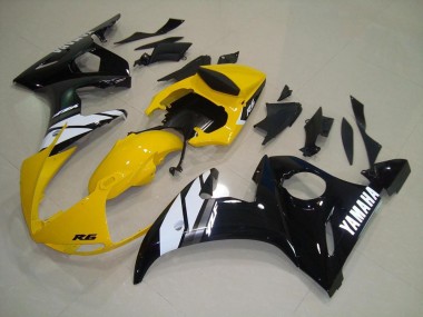 Cheapest 2003-2005 Yellow Black Yamaha YZF R6 Motorbike Fairings UK
