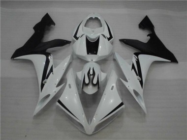 Cheapest 2004-2006 White Black Flame Yamaha YZF R1 Motor Fairings UK
