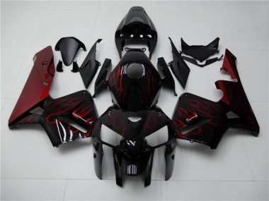 Cheapest 2005-2006 Red Flame Black Honda CBR600RR Bike Fairings UK