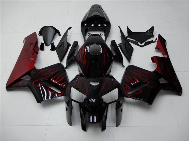 Cheapest 2005-2006 Red Flame Black Honda CBR600RR Bike Fairings UK