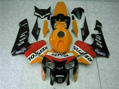 Cheapest 2005-2006 Orange Black Repsol Honda CBR600RR Motorbike Fairing UK