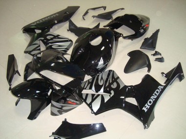 Cheapest 2005-2006 Black White Flame Honda CBR600RR Bike Fairing UK