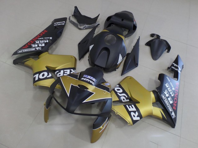 Cheapest 2005-2006 Black Gold Repsol Honda CBR600RR Motorcycle Fairings Kit UK Cheapest 2005-2006 Black Gold Repsol Honda CBR600RR Motorcycle Fairings Kit UK