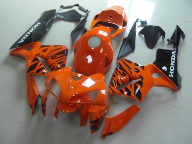 Cheapest 2005-2006 Orange Black Flame Honda CBR600RR Replacement Motorcycle Fairings UK