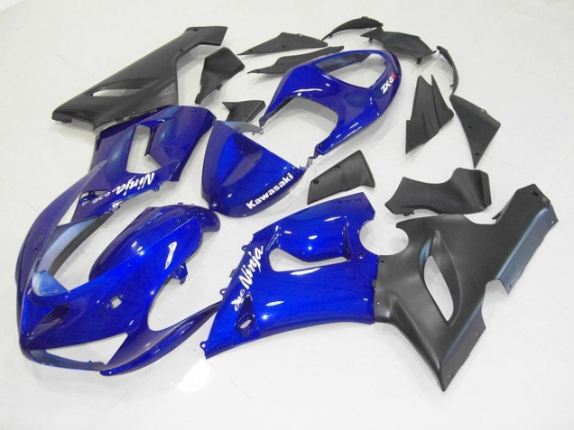 Cheapest 2005-2006 Blue Black Kawasaki ZX6R Motorcycle Fairing UK