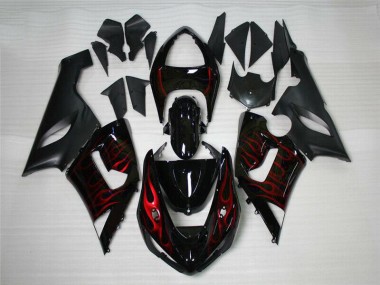 Cheapest 2005-2006 Red Black Kawasaki ZX6R Motor Bike Fairings UK