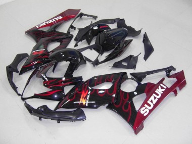 Cheapest 2005-2006 Red Flame Suzuki GSXR 1000 Motorcycle Fairings UK