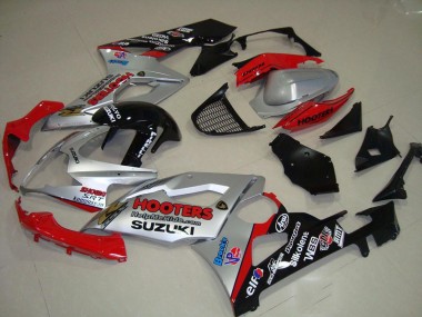 Cheapest 2005-2006 Silver and Red Suzuki GSXR 1000 Motorcycle Fairings Kits UK