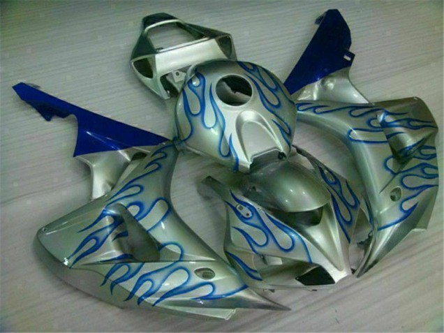Cheapest 2006-2007 Blue Flame Silver Honda CBR1000RR Motorcycle Fairing Kits UK Cheapest 2006-2007 Blue Flame Silver Honda CBR1000RR Motorcycle Fairing Kits UK