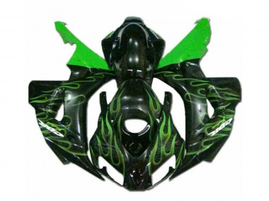Cheapest 2006-2007 Green Flame Black Honda CBR1000RR Moto Fairings UK