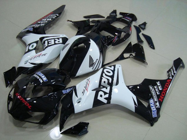Cheapest 2006-2007 Black White Repsol Honda CBR1000RR Motorcycle Replacement Fairings UK Cheapest 2006-2007 Black White Repsol Honda CBR1000RR Motorcycle Replacement Fairings UK