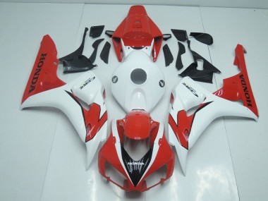 Cheapest 2006-2007 Orange Red and White Honda CBR1000RR Moto Fairings UK