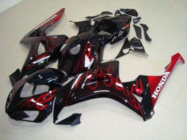 Cheapest 2006-2007 Red Flame Honda CBR1000RR Motorcylce Fairings UK