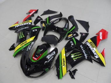 Cheapest 2006-2007 Black Yellow Monster Kawasaki ZX10R Motorcycle Replacement Fairings UK