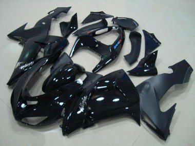 Cheapest 2006-2007 Glossy Black Matte Black Kawasaki ZX10R Motorcyle Fairings UK