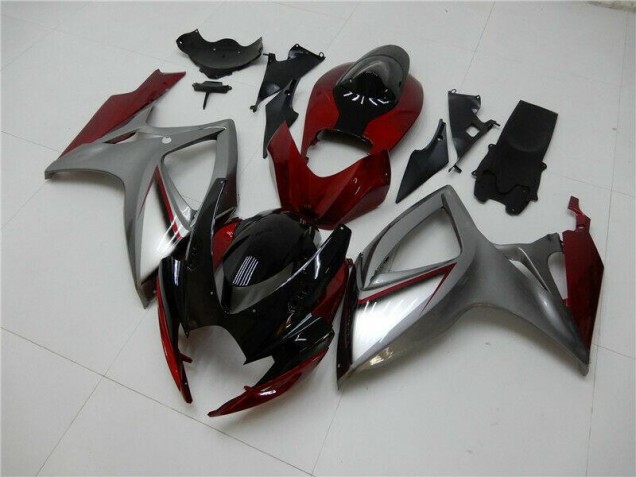Cheapest 2006-2007 Red Silver Suzuki GSXR 600/750 Bike Fairing Kit UK