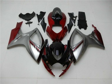 Cheapest 2006-2007 Red Silver Suzuki GSXR 600/750 Bike Fairing Kit UK