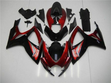 Cheapest 2006-2007 Red Black Suzuki GSXR 600/750 Motor Bike Fairings UK