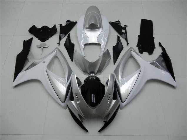 Cheapest 2006-2007 Silver Suzuki GSXR 600/750 Motorcycle Fairings Kits UK Cheapest 2006-2007 Silver Suzuki GSXR 600/750 Motorcycle Fairings Kits UK