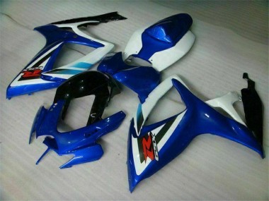 Cheapest 2006-2007 Blue White Suzuki GSXR 600/750 Bike Fairings UK