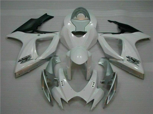 Cheapest 2006-2007 White Silver Suzuki GSXR 600/750 Motorcycle Fairing Kit UK