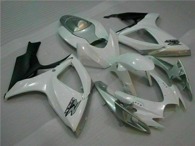 Cheapest 2006-2007 White Silver Suzuki GSXR 600/750 Motorcycle Fairings Kit UK Cheapest 2006-2007 White Silver Suzuki GSXR 600/750 Motorcycle Fairings Kit UK